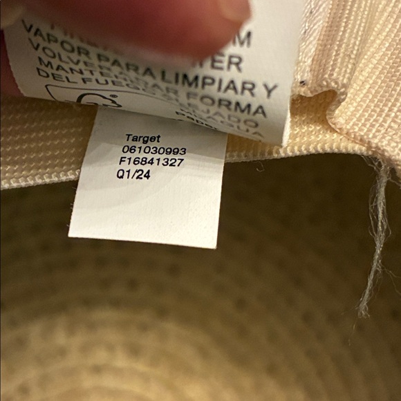 a new day Beige Wide-Brim Spring Summer Straw Hat Beading Detail Vacation Park. - Picture 7 of 8